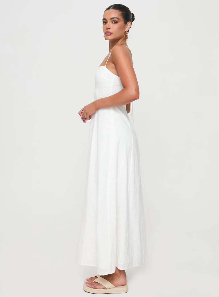 BRIGHTWELL MAXI DRESS WHITE