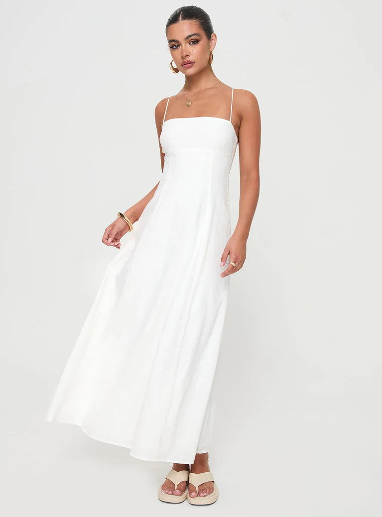 BRIGHTWELL MAXI DRESS WHITE