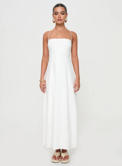 BRIGHTWELL MAXI DRESS WHITE