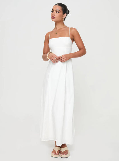BRIGHTWELL MAXI DRESS WHITE