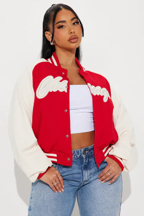 Rookie Of The Year Bomber Jacket - Red/combo